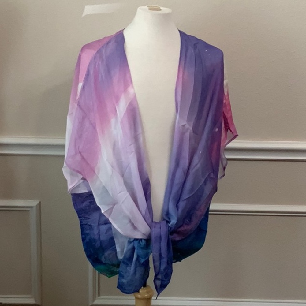 Lisa Blue PEGASUS Cape - Lavender/Pink multi